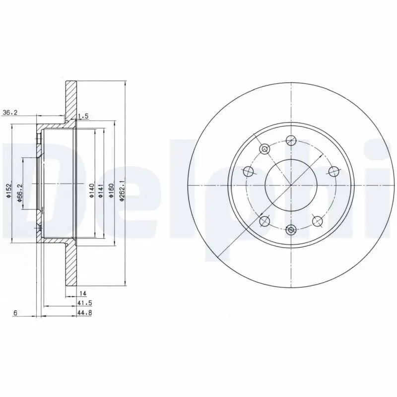 Bremsscheibe Vorderachse DELPHI BG3426