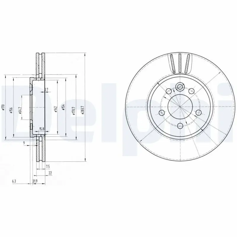 Bremsscheibe DELPHI BG3503