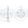 Bremsscheibe Hinterachse DELPHI BG3512 Bild Bremsscheibe Hinterachse DELPHI BG3512