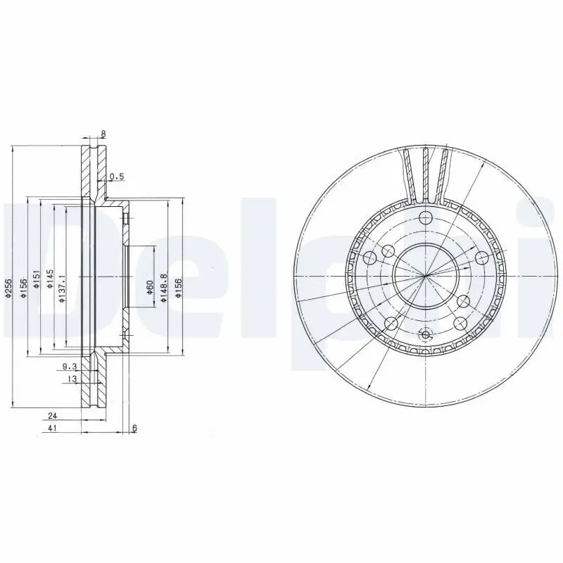 Bremsscheibe Vorderachse DELPHI BG3531
