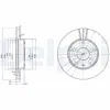 Bremsscheibe Vorderachse DELPHI BG3531 Bild Bremsscheibe Vorderachse DELPHI BG3531