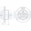 Bremsscheibe Vorderachse DELPHI BG3533