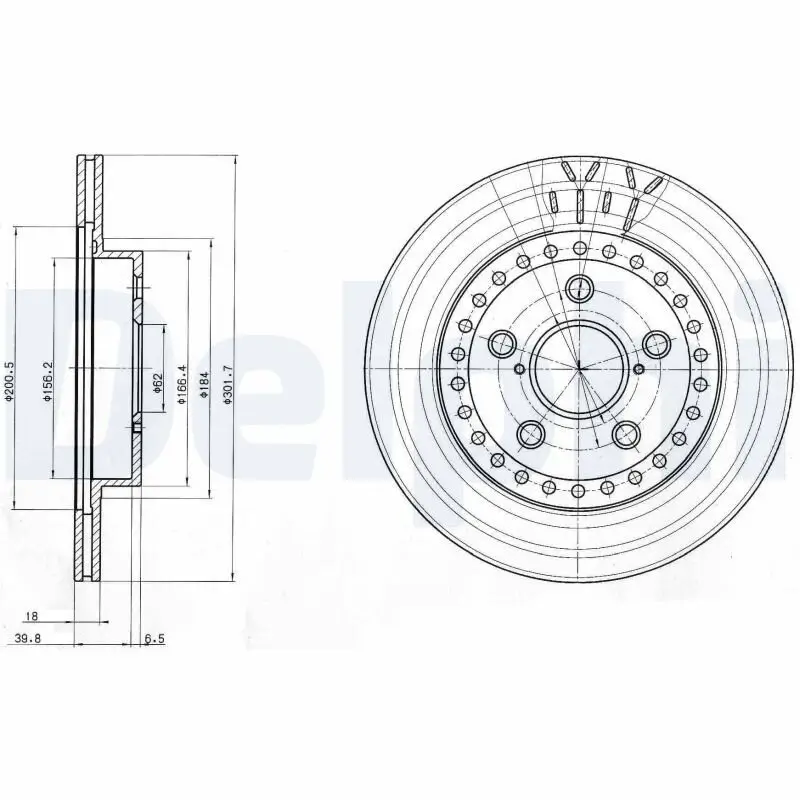 Bremsscheibe DELPHI BG3536