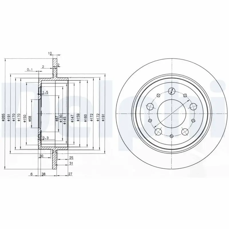 Bremsscheibe DELPHI BG3543