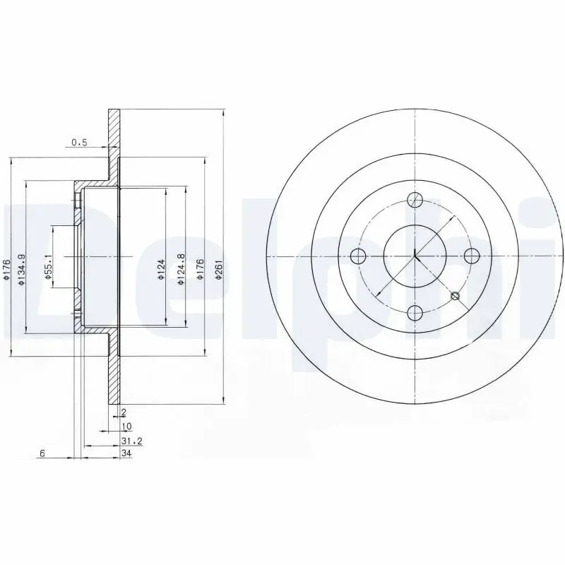 Bremsscheibe DELPHI BG3556