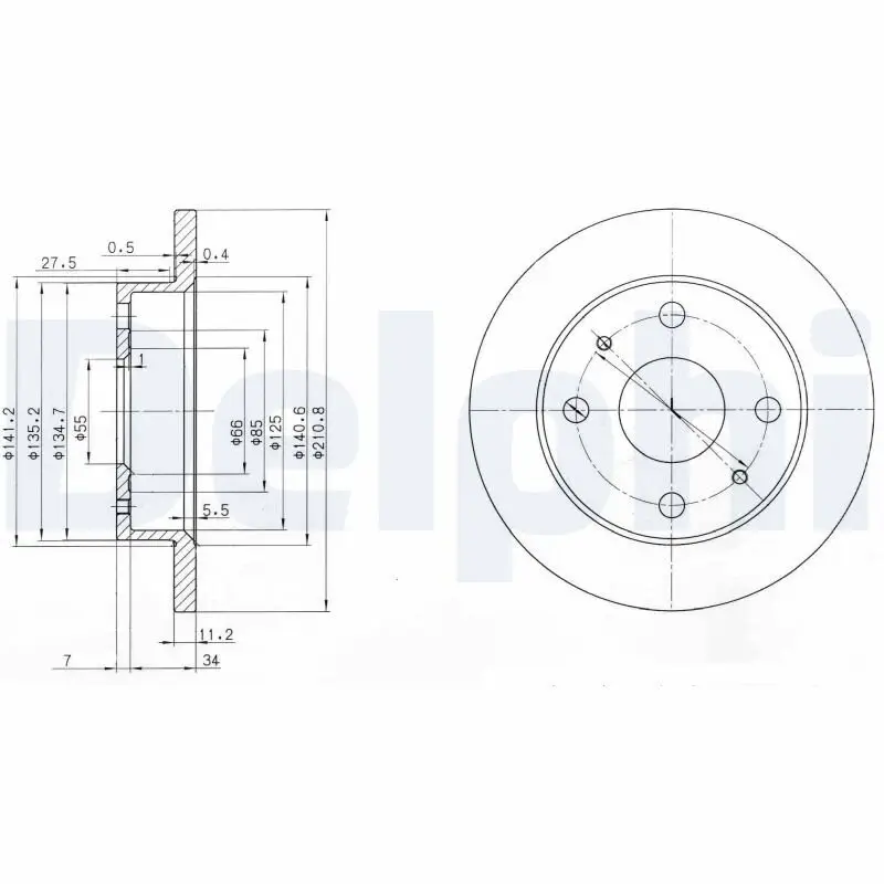 Bremsscheibe DELPHI BG3561