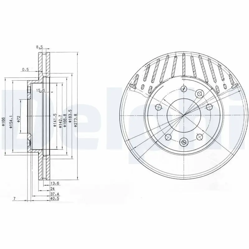 Bremsscheibe DELPHI BG3563