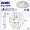 Bremsscheibe DELPHI BG3564C Bild Bremsscheibe DELPHI BG3564C