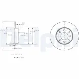 Bremsscheibe Vorderachse DELPHI BG3567
