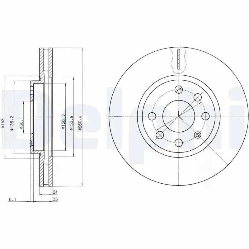 Bremsscheibe DELPHI BG3569