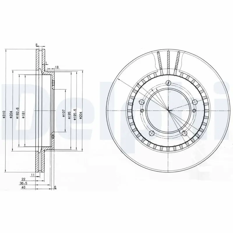 Bremsscheibe Vorderachse DELPHI BG3587