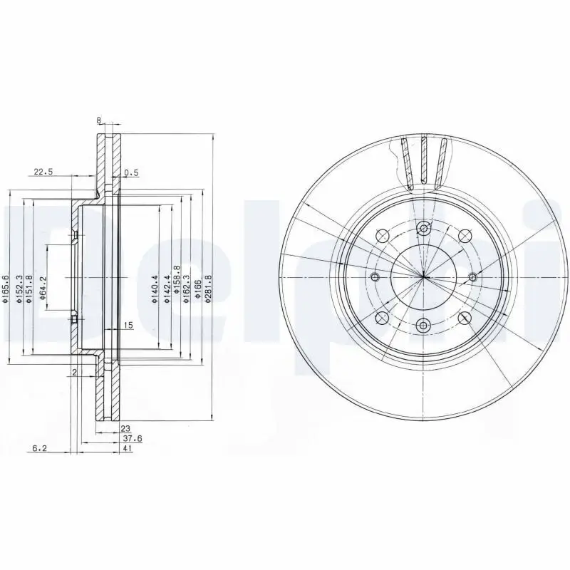 Bremsscheibe DELPHI BG3589