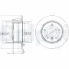 Bremsscheibe Hinterachse DELPHI BG3592 Bild Bremsscheibe Hinterachse DELPHI BG3592