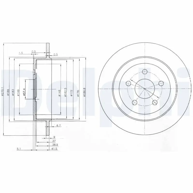 Bremsscheibe DELPHI BG3593