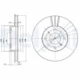 Bremsscheibe DELPHI BG3596C