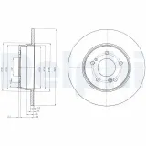 Bremsscheibe Hinterachse DELPHI BG3601