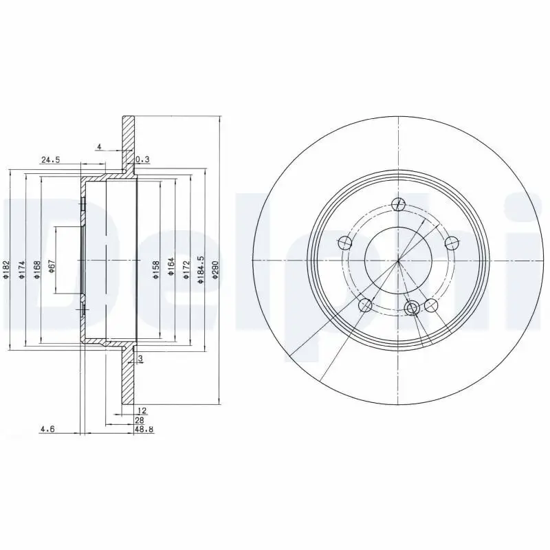 Bremsscheibe DELPHI BG3602