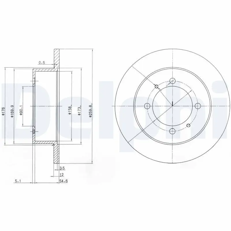 Bremsscheibe DELPHI BG3609