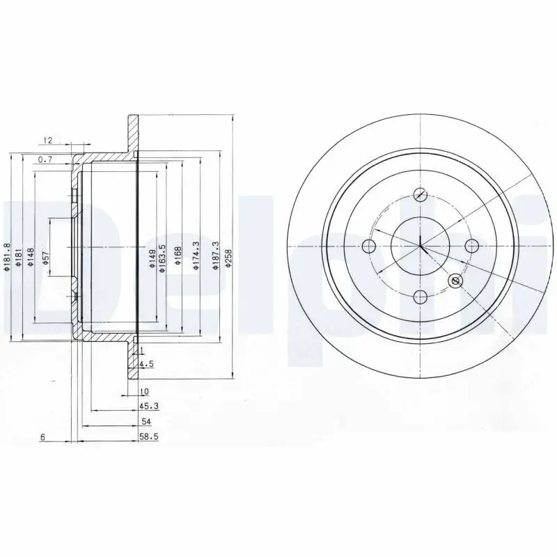 Bremsscheibe DELPHI BG3615