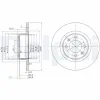 Bremsscheibe Hinterachse DELPHI BG3621 Bild Bremsscheibe Hinterachse DELPHI BG3621