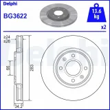 Bremsscheibe DELPHI BG3622