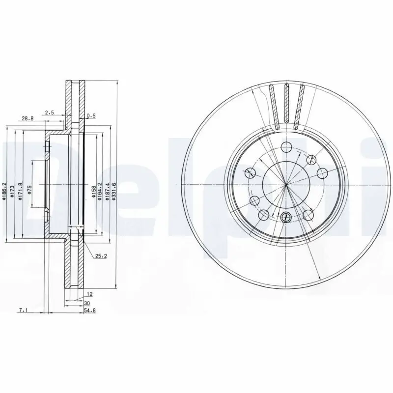 Bremsscheibe DELPHI BG3628