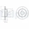 Bremsscheibe Vorderachse DELPHI BG3659 Bild Bremsscheibe Vorderachse DELPHI BG3659
