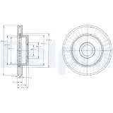 Bremsscheibe Vorderachse DELPHI BG3659