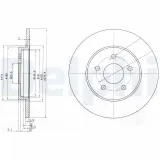 Bremsscheibe DELPHI BG3663C