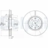 Bremsscheibe Vorderachse DELPHI BG3675