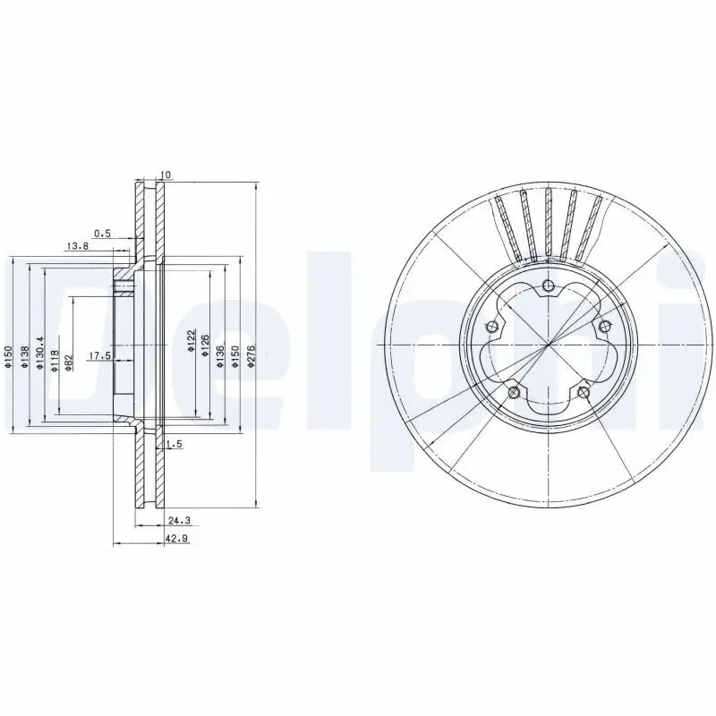 Bremsscheibe DELPHI BG3676