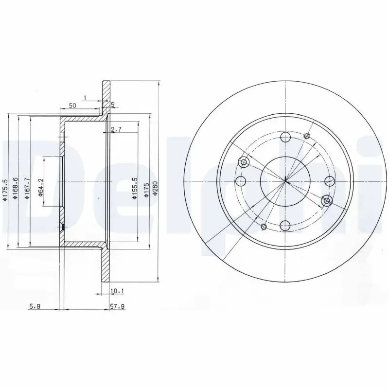 Bremsscheibe DELPHI BG3677