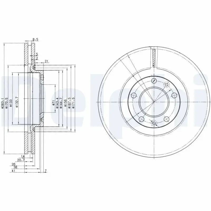 Bremsscheibe Vorderachse DELPHI BG3682