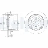 Bremsscheibe Hinterachse DELPHI BG3684