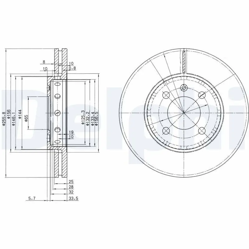 Bremsscheibe Vorderachse DELPHI BG3694