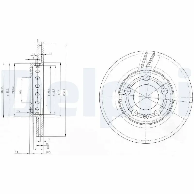 Bremsscheibe DELPHI BG3695