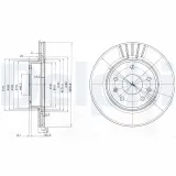 Bremsscheibe Vorderachse DELPHI BG3702C