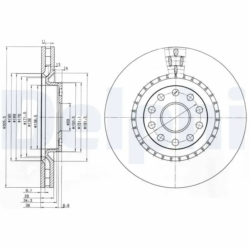 Bremsscheibe DELPHI BG3723