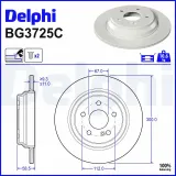 Bremsscheibe Hinterachse DELPHI BG3725C