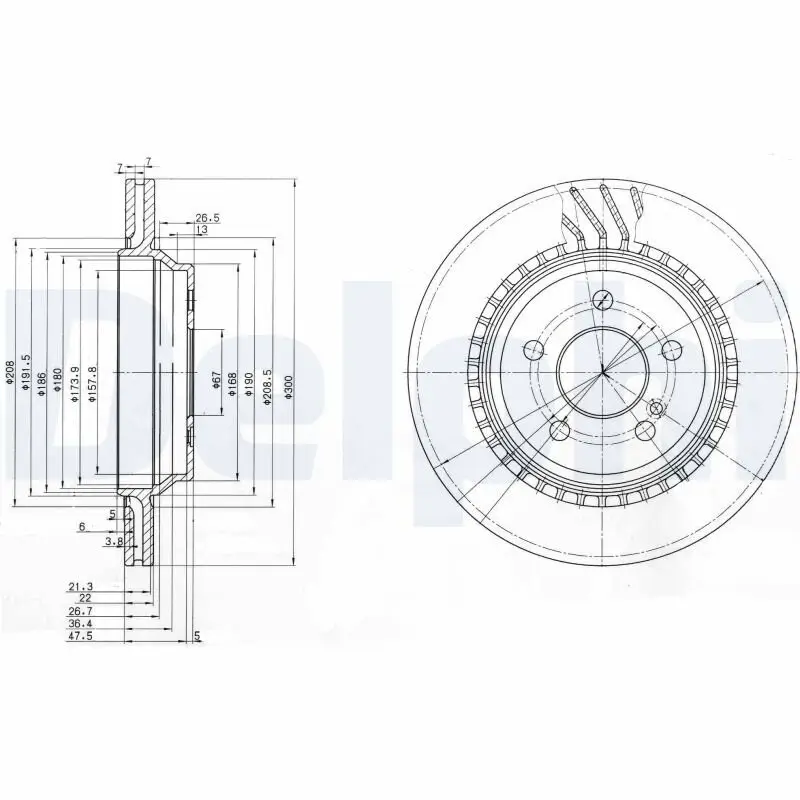 Bremsscheibe DELPHI BG3726