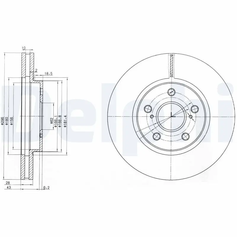 Bremsscheibe DELPHI BG3735