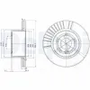 Bremsscheibe Vorderachse DELPHI BG3737C Bild Bremsscheibe Vorderachse DELPHI BG3737C