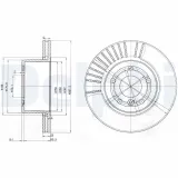 Bremsscheibe Vorderachse DELPHI BG3737C