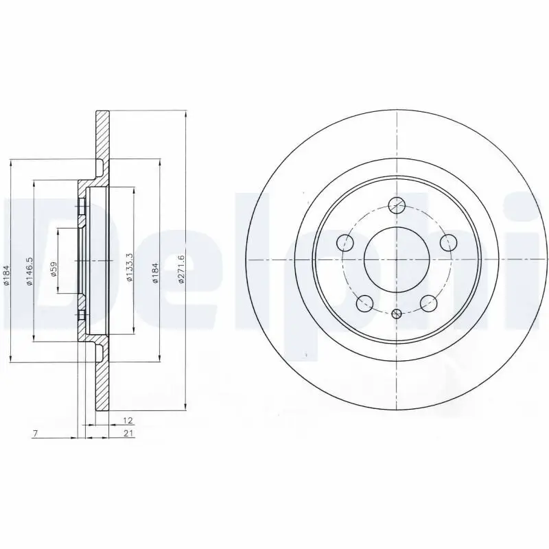 Bremsscheibe DELPHI BG3741