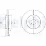 Bremsscheibe Vorderachse DELPHI BG3742