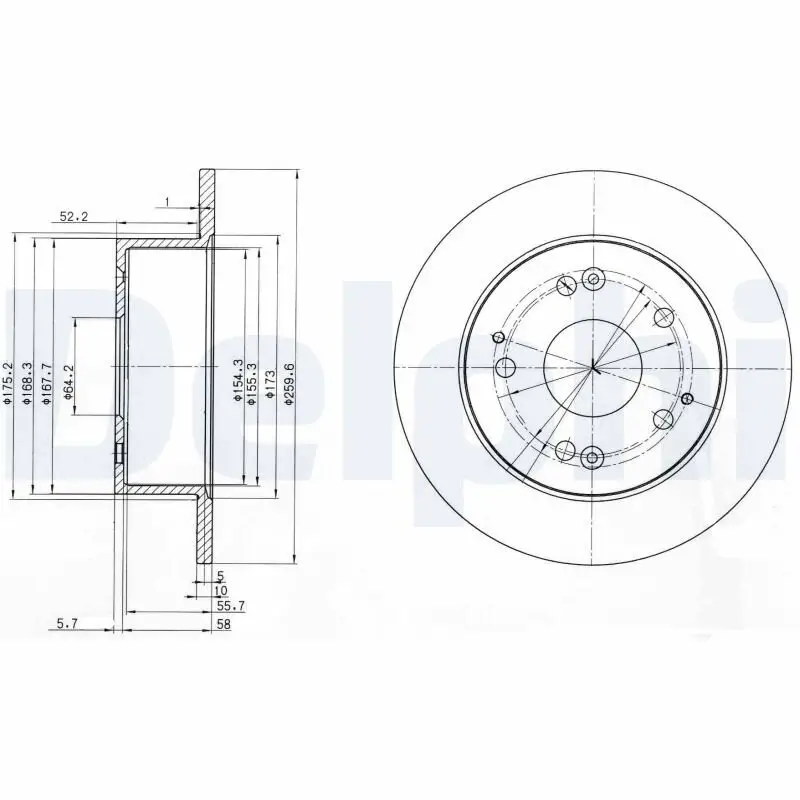 Bremsscheibe DELPHI BG3745