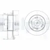 Bremsscheibe Hinterachse DELPHI BG3745