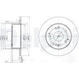 Bremsscheibe Hinterachse DELPHI BG3745