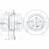 Bremsscheibe Hinterachse DELPHI BG3757