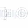 Bremsscheibe Hinterachse DELPHI BG3761 Bild Bremsscheibe Hinterachse DELPHI BG3761